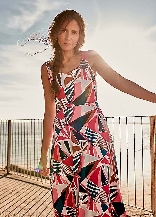 Seasalt Cornwall Multi Sun Gleam Jersey Midi Dress | Grattan