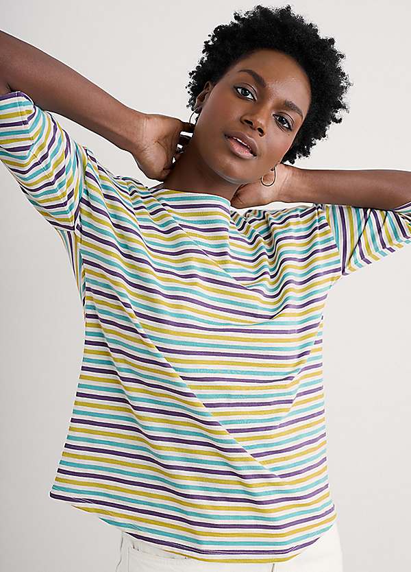 Seasalt Cornwall Multi Tremayne Quay Jersey Top | Grattan