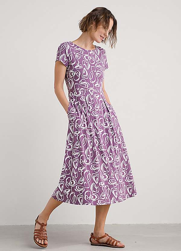 seasalt cornwall ladies dresses Seasalt Cornwall Purple April Short Sleeve Dress