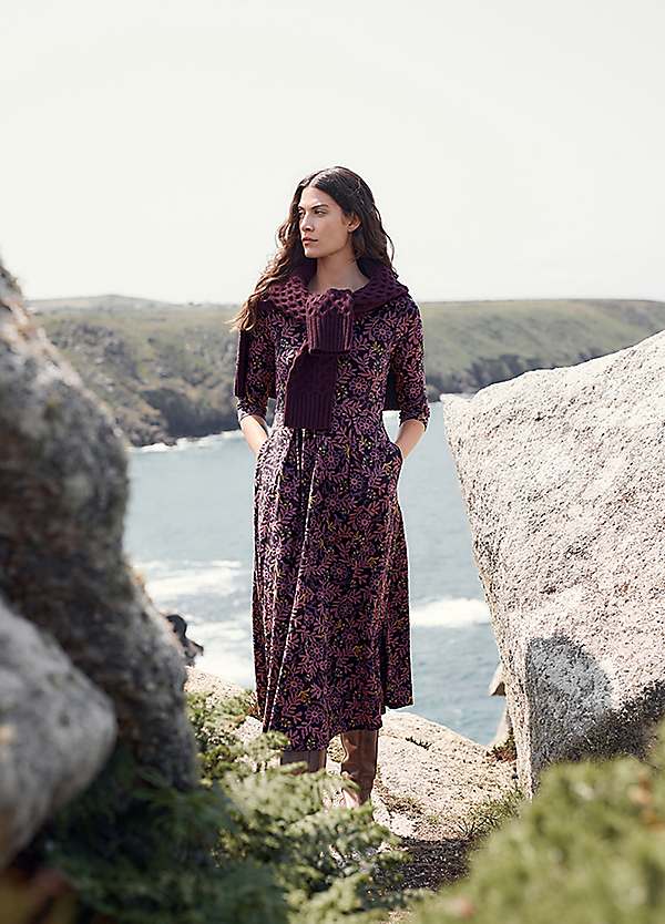 veronica midi dress Seasalt Cornwall Navy Veronica Midi Dress