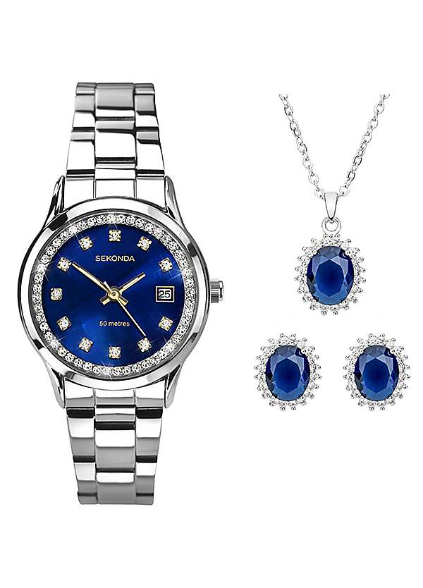 Blue sekonda cheap ladies watch