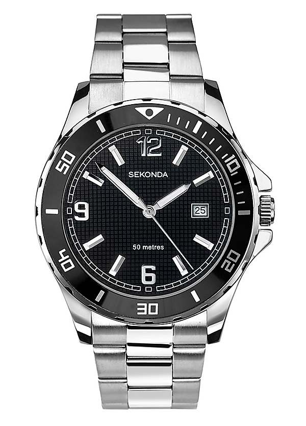 Sekonda Men's Tasman Dive Silver Stainless Steel Bracelet Watch
