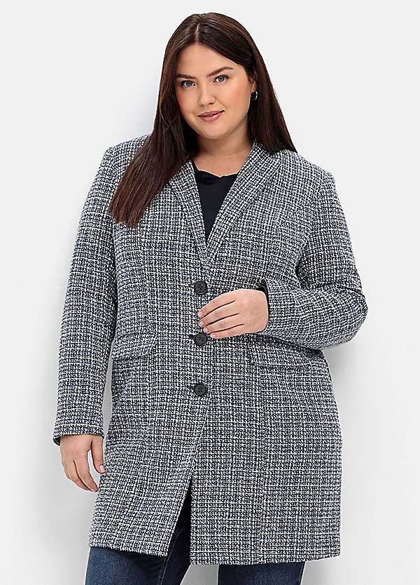 Sheego Tailored Check Blazer Coat Grattan