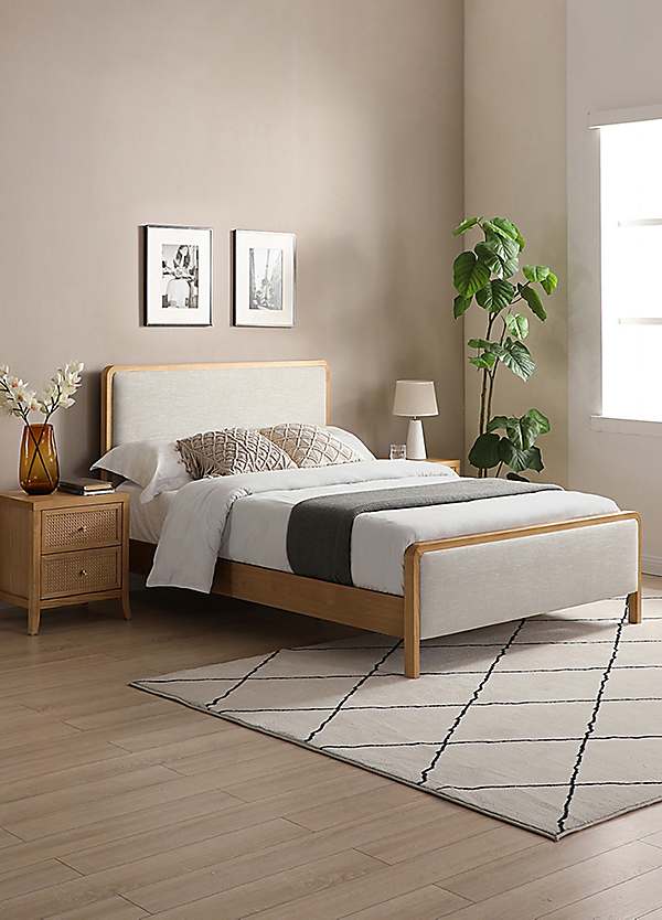Sienna Upholstered Wooden Bedframe Grattan