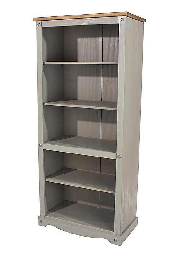 Tall gray deals bookcase