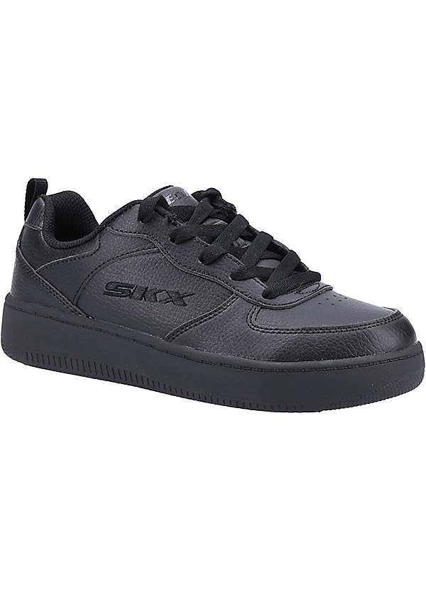 Skechers Boys Black Sport Court 92 School Shoes Grattan