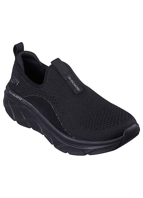 Skechers D'Lux Walker 2.0 Bold State Black Trainers | Grattan