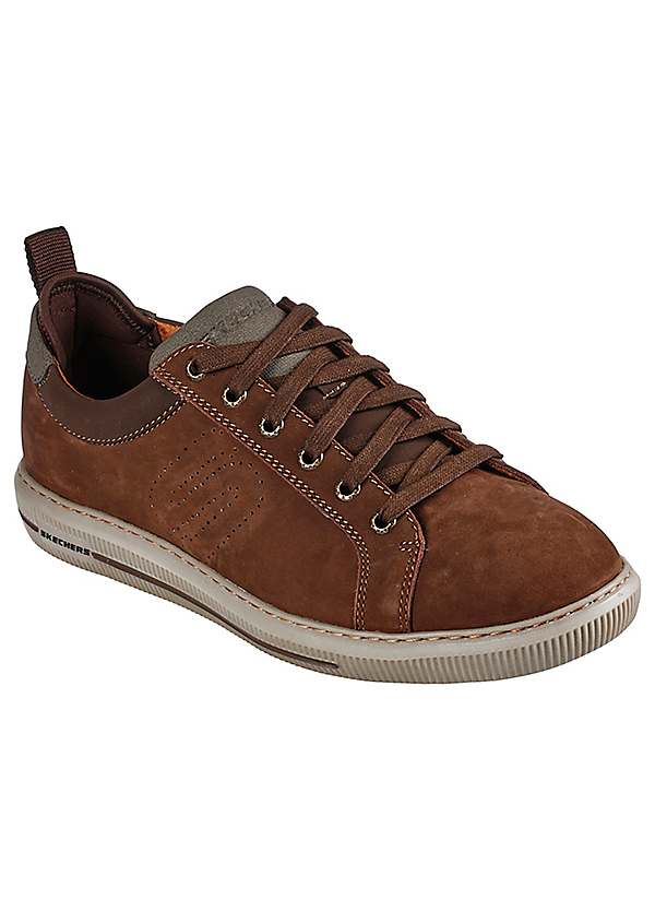 Skechers mens clearance leather trainers