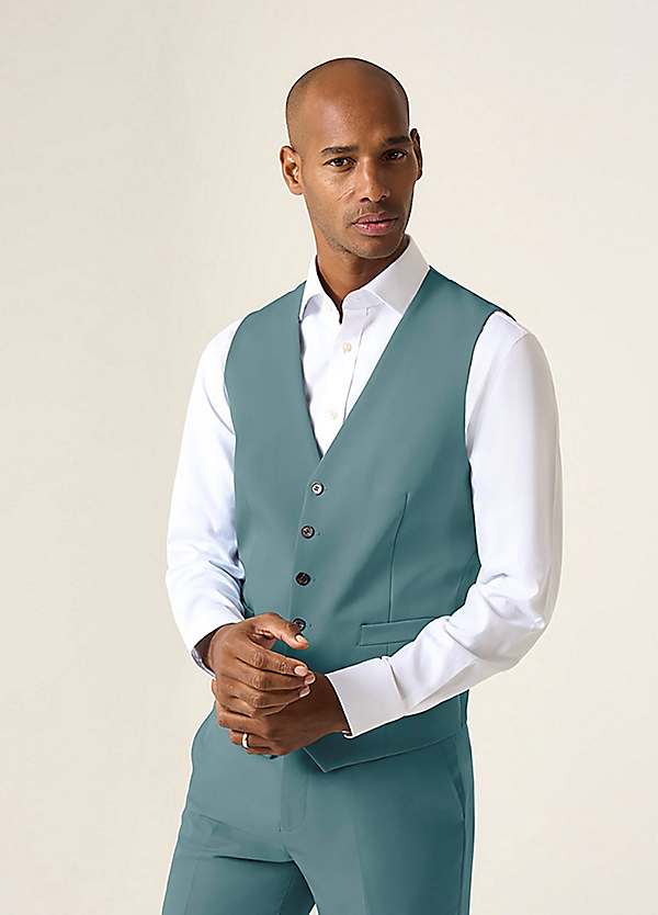 Skopes Beckett Mint Green Suit Waistcoat Grattan