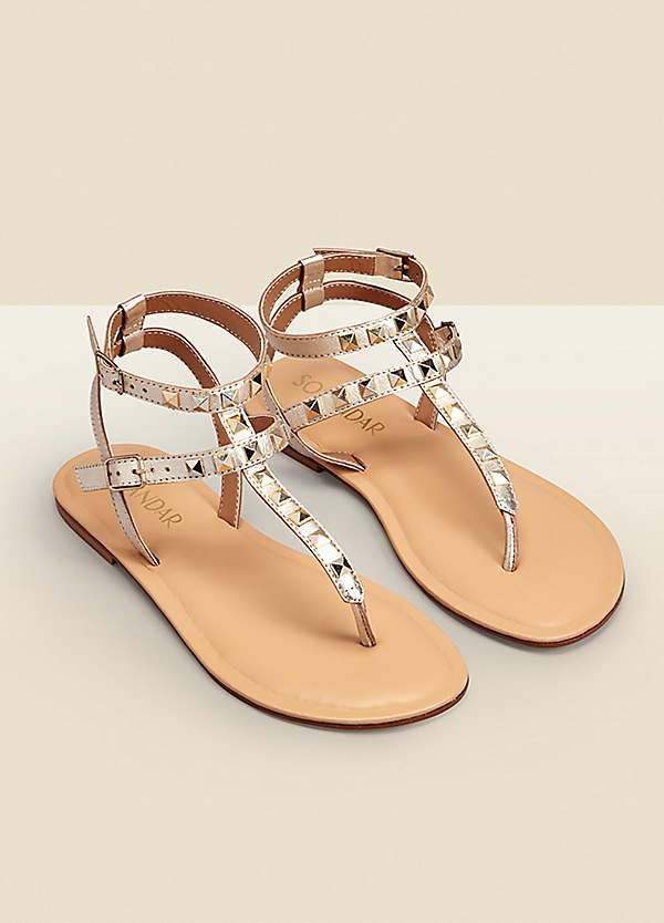 Leather Sandals Studded Sandals Asos Leather Chain Asos Design Favoured  Leather Flat Sandals ASOS