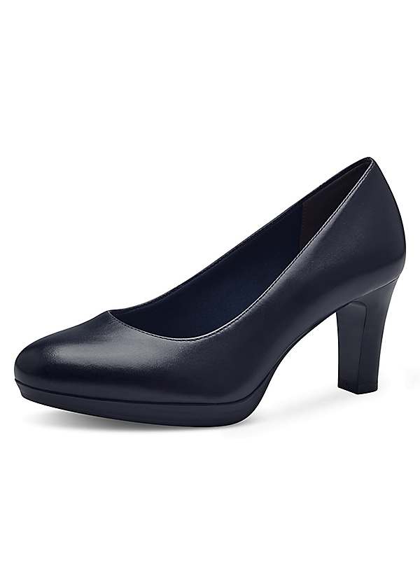 Tamaris High Heel Leather Court Shoes Grattan