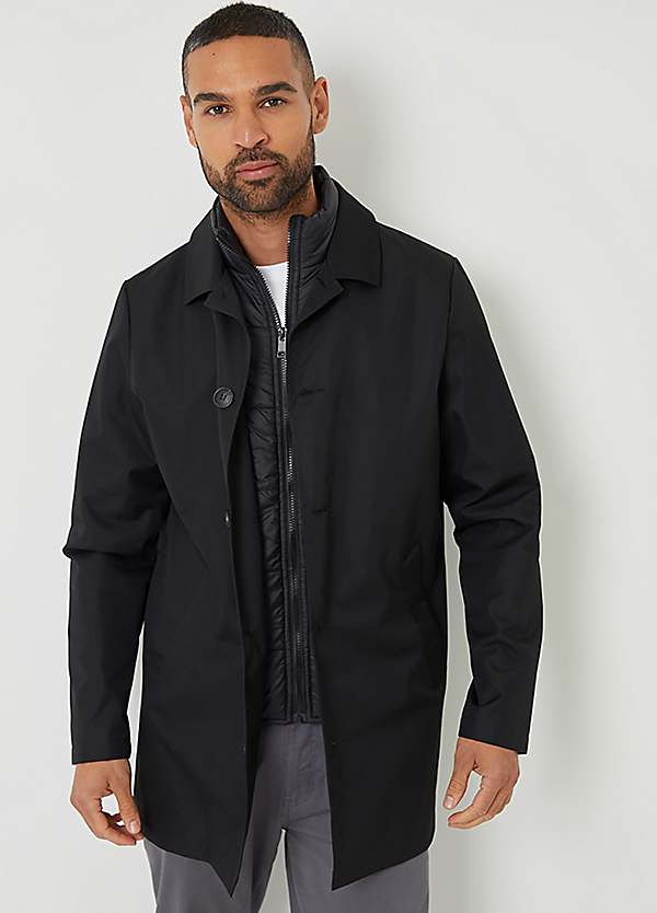 【新品·タグ付き 】Acka. layered collar boa coat Threadbare Collared Mock Layer Mac Coat | Grattan