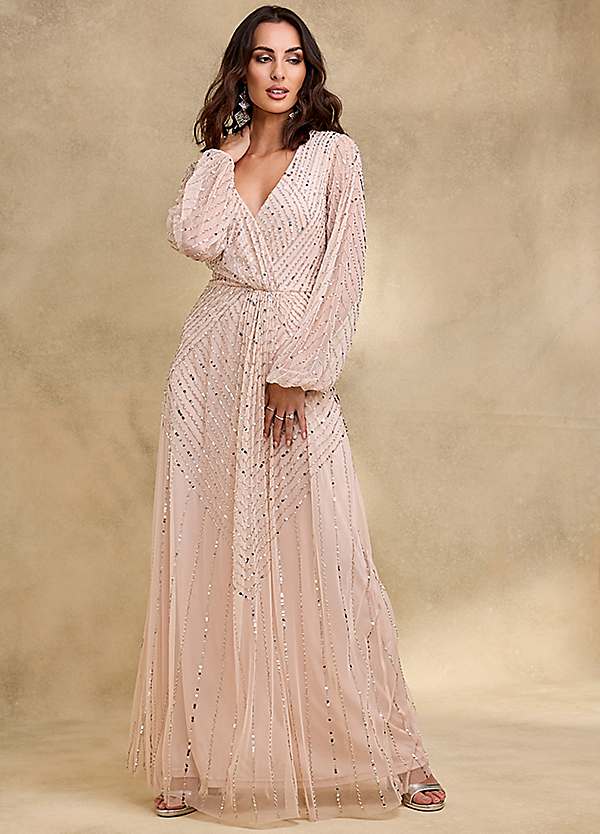 Together Beaded Wrap Maxi Dress | Grattan Together Beaded Wrap Maxi Dress | Grattan