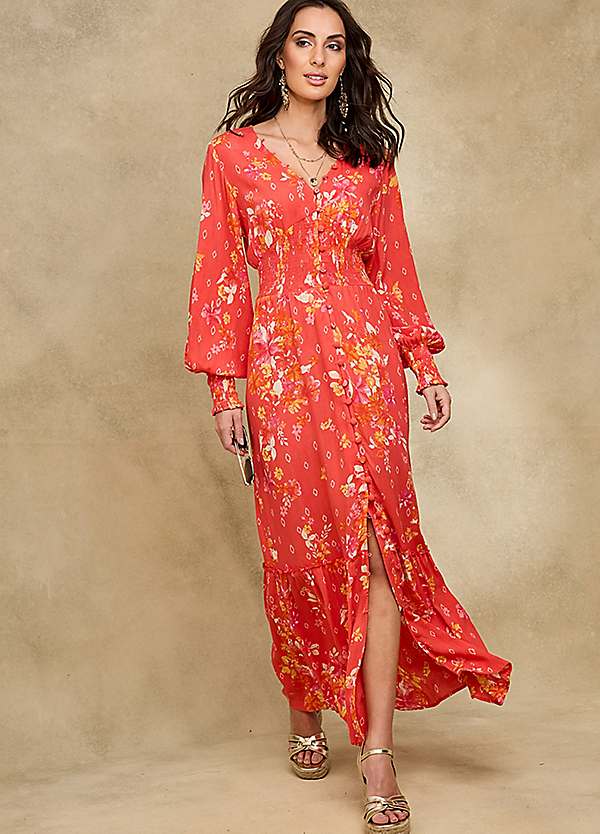 coral maxi dress uk Buy Lipsy Coral Pink Premium Embellished Textured One Shoulder Chiffon Maxi  Dress from Next USA