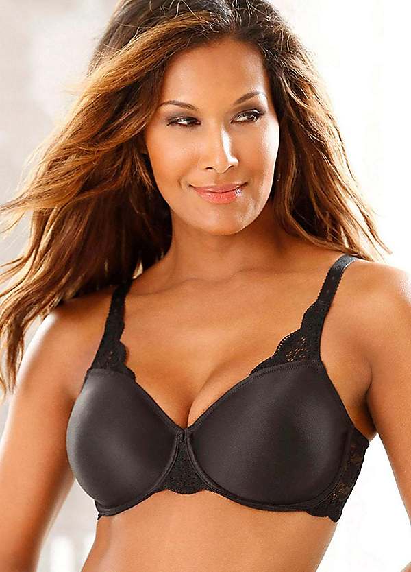 Amourette 300 W01 Underwired Full Cup Non Padded Smooth T-Shirt Bra Black  36F