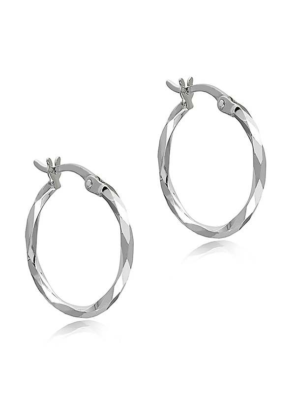 White gold creole on sale earrings