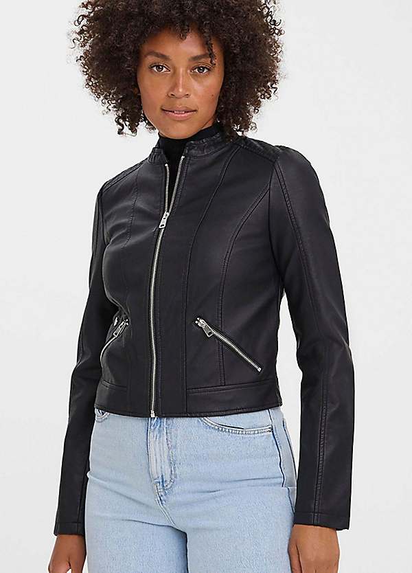 womens leather jacket faux