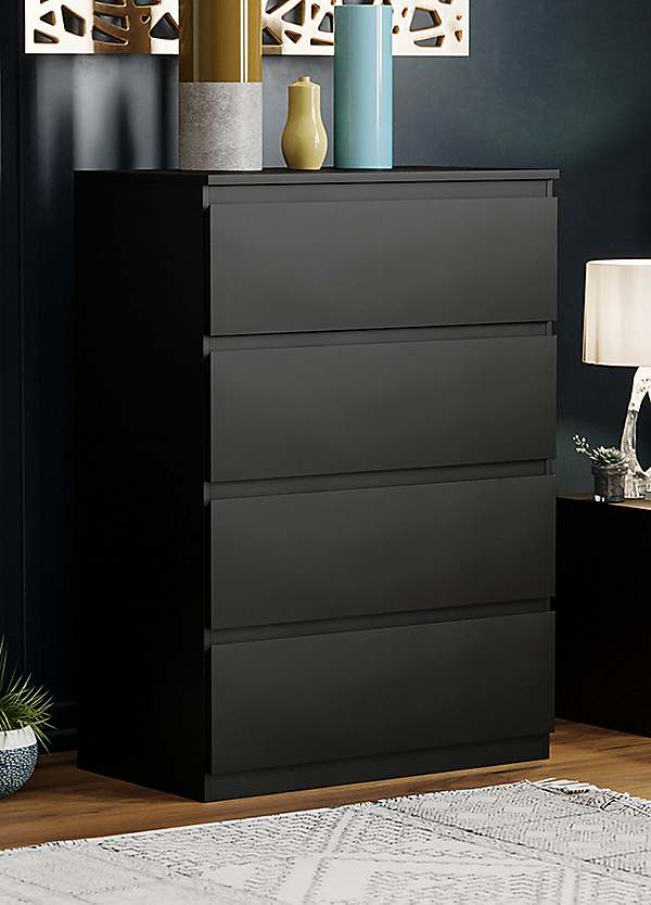 Vida Designs Denver commode met laden, grijs, 4 laden