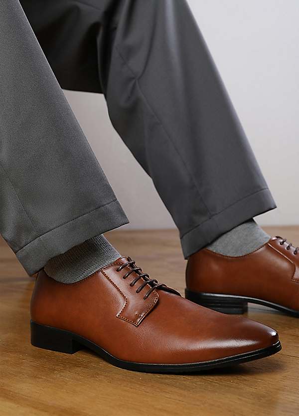 Wheres That From Brown- David Lace Up Derby Formal Shoes