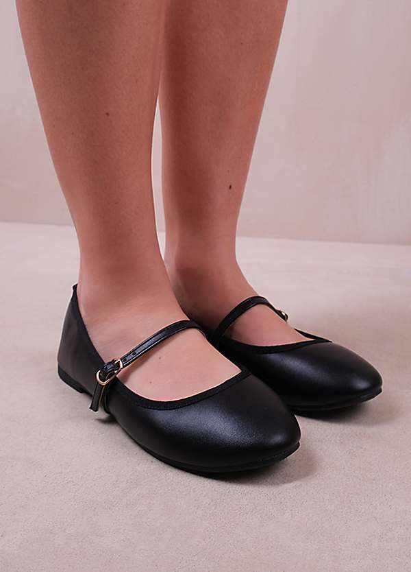Where's That From Josie Wide Fit Ballerina Flats with Strap Detail