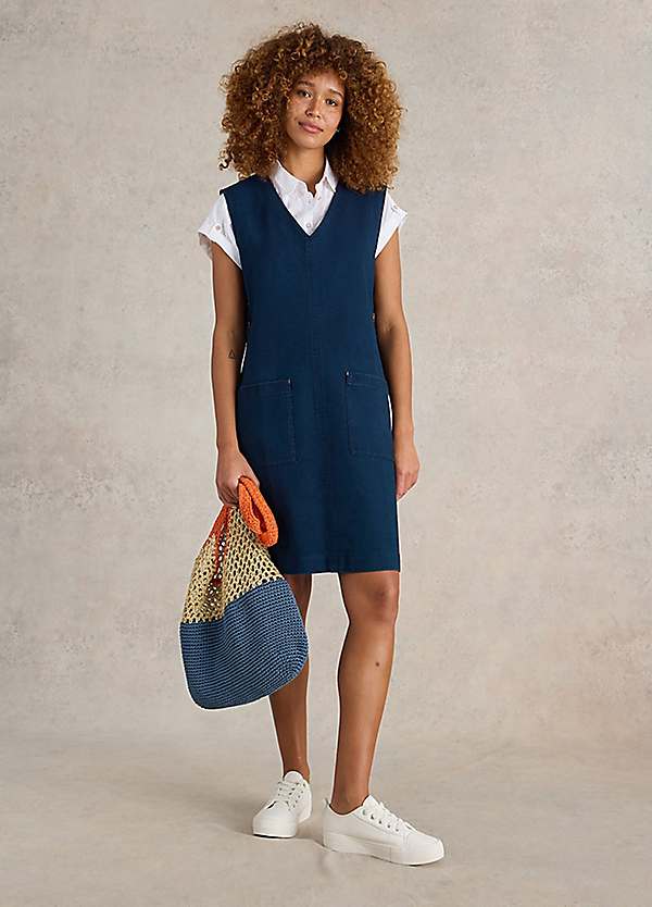 denim pinny dress White Stuff Maple Denim Jersey Pinny Dress