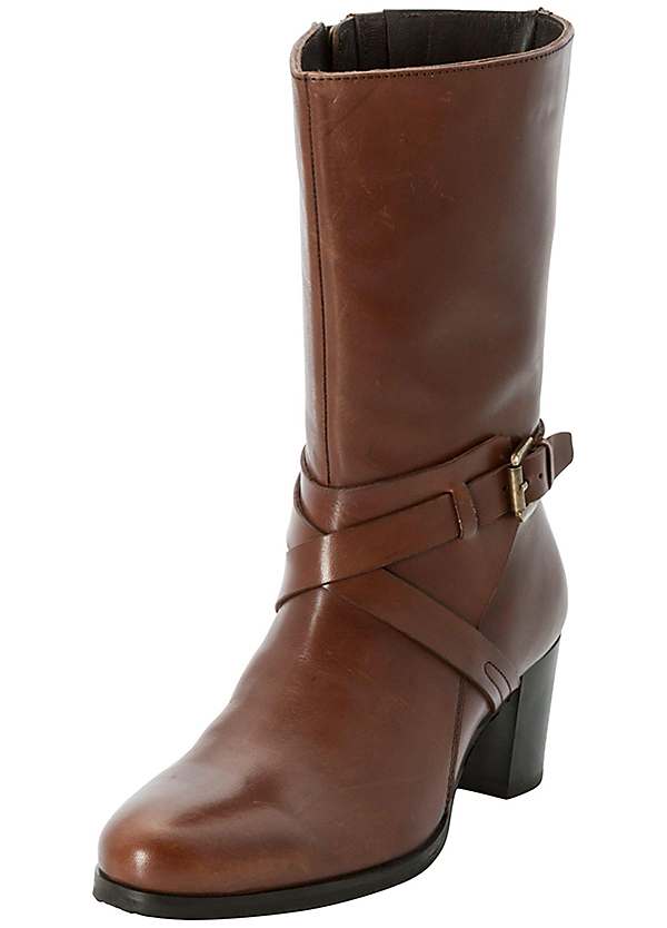 Wide leg hot sale mid calf boots