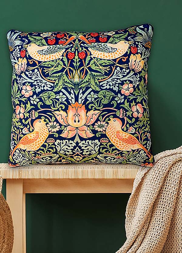 William Morris Strawberry Thief 55x55cm Cushion | Grattan