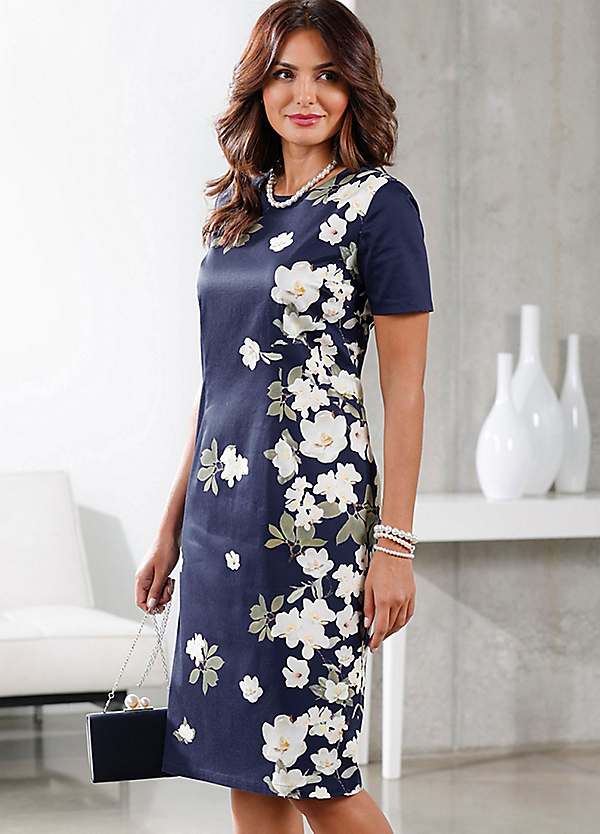 sachin and babi light blue dress Blossom Elegance Floral Vintage Dress – Spin Spring main image 1