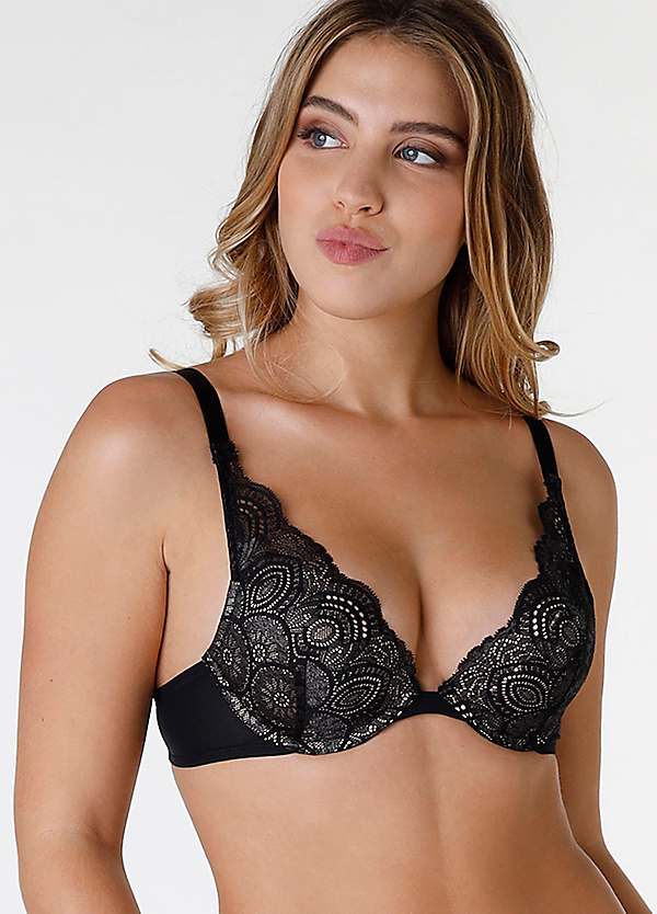 Wonderbra 34DD Refined Glamour Bra Triangle Push Up Underwired Bras  Lingerie at  Women's Clothing store