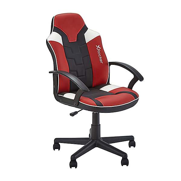 X Rocker Saturn Mid-Back Wheeled Esport Gaming Chair Red Grattan
