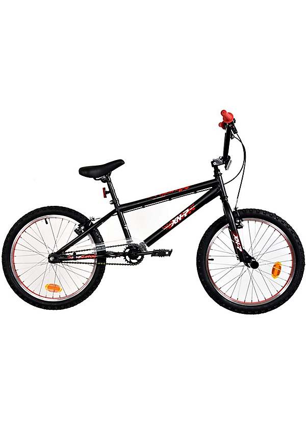 XN 7 20 BMX Spoked Freestyle Boys Mens Bike 20 Inch Wheel Black Red Grattan