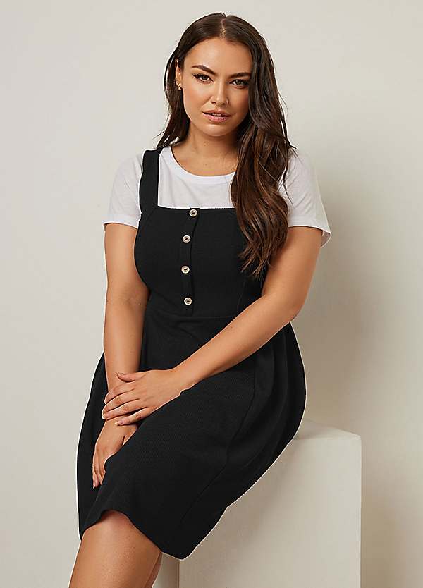 black pinafore dress Dakota Pinafore Dress main image 1