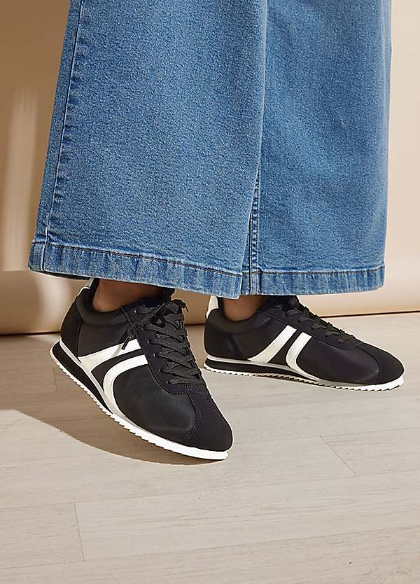 Yours Extra Wide EEE Fit Side Stripe Trainers Grattan
