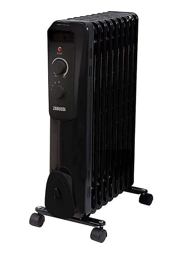 Zanussi Oil Filled Radiator- Fin Black Grattan