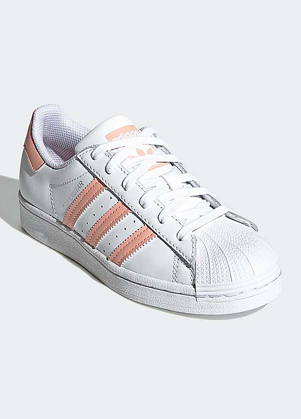 Adidas originals superstar rose hotsell gold stripes