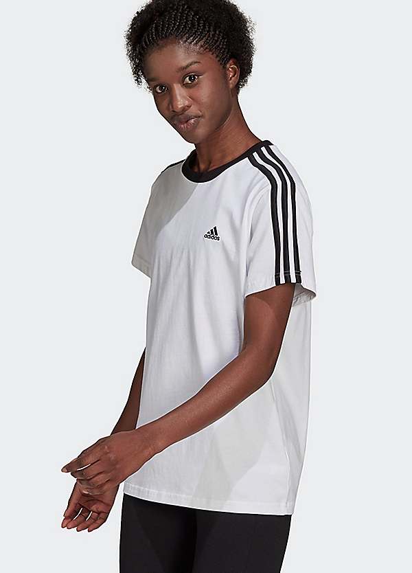 adidas Performance Essentials 3 Stripe T Shirt Grattan