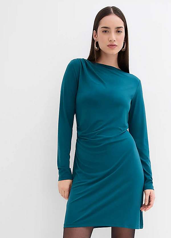 sachin and babi light blue dress Black Coast Cape Boat Neck Dress