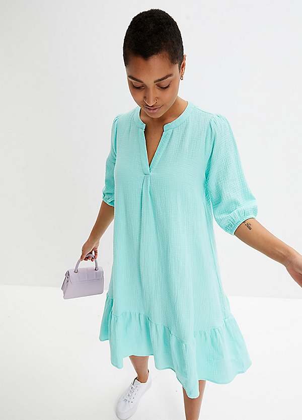 cotton muslin dress Kantha Stitch Dress