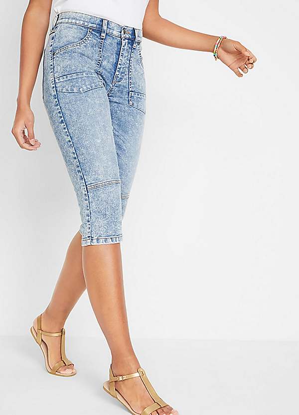bonprix Denim Capri Pants | Grattan