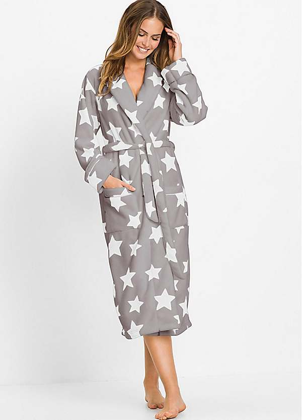 slim fit dress slacks Steel & Jelly Men's Osterley Waffle Texture Supersoft Fleece Dressing Gown main image 1