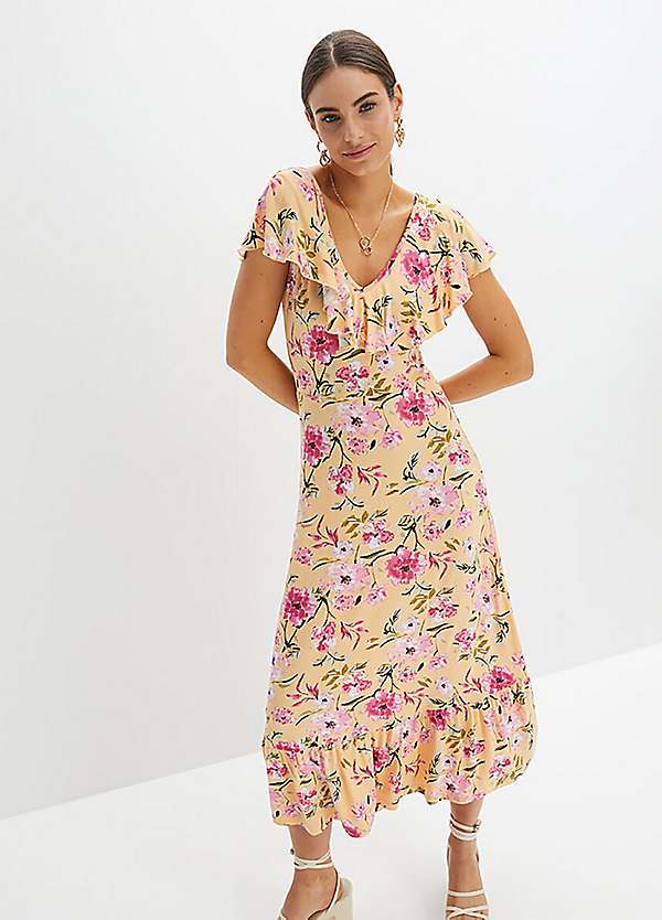 bonprix Flounced Floral Dress Grattan