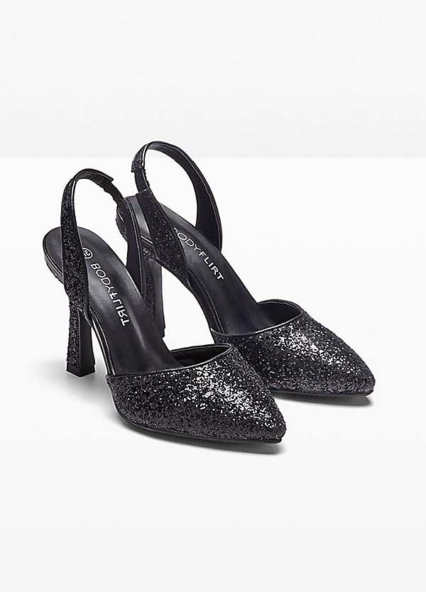 Sparkly hot sale block heels