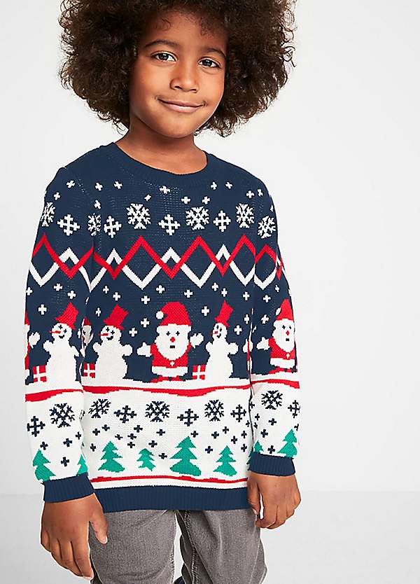 bonprix Kids Knitted Christmas Jumper Grattan