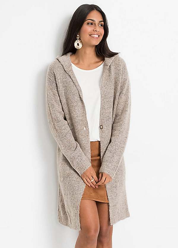 Long hooded outlet cardigan ladies