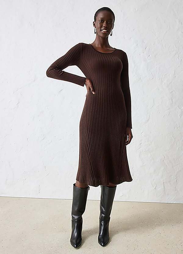 lucky brand jeans dresses Merino knit tee dress ecru – TOTEME main image 0