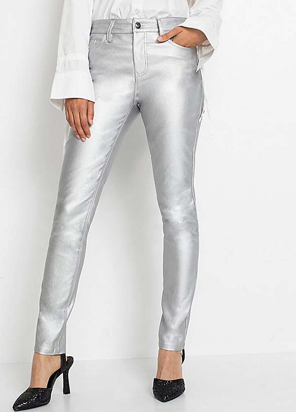 Creation L 2-Decorative Flap Pocket Faux Leather Trousers