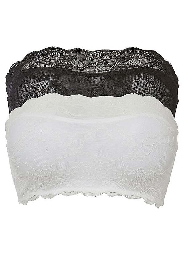 bonprix Pack of 2 Lace Bandeau Bras