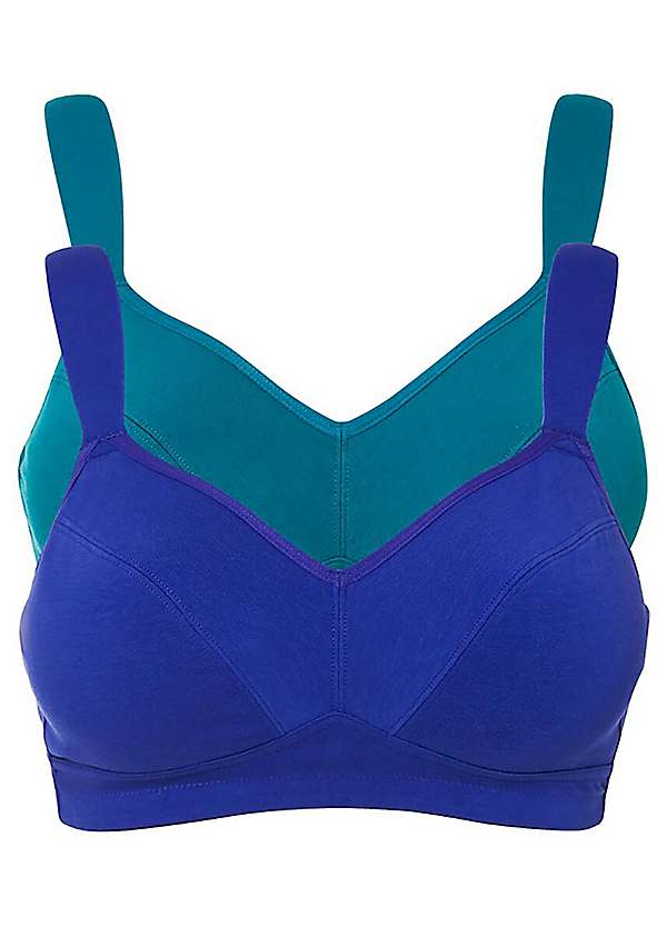 Buy Teal Blue Lace Non Padded Bralette from Next Germany
