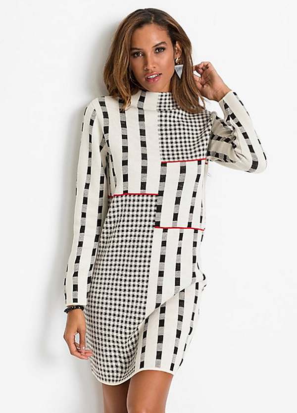 bonprix Houndstooth Dress