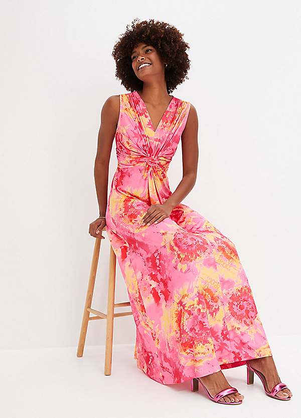 bonprix Printed Knotted Maxi Dress Grattan